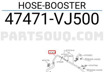 Nissan 47471VJ500 HOSE-BOOSTER