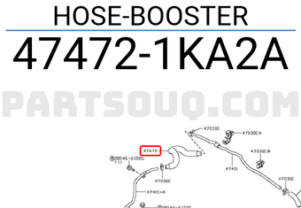 Nissan 474721KA2A HOSE-BOOSTER