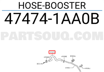 Nissan 474741AA0B HOSE-BOOSTER