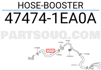 Nissan 474741EA0A HOSE-BOOSTER