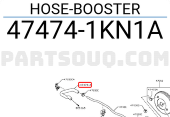 Nissan 474741KN1A HOSE-BOOSTER
