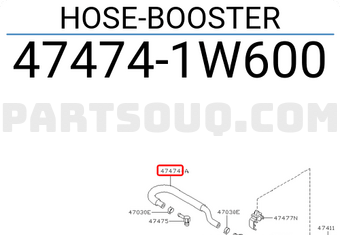 Nissan 474741W600 HOSE-BOOSTER