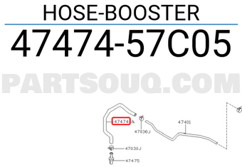 Nissan 4747457C05 HOSE-BOOSTER