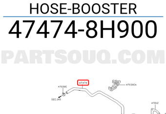 Nissan 474748H900 HOSE-BOOSTER