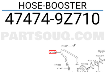 Nissan 474749Z710 HOSE-BOOSTER