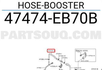 Nissan 47474EB70B HOSE-BOOSTER
