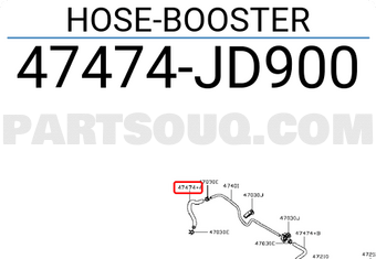 Nissan 47474JD900 HOSE-BOOSTER