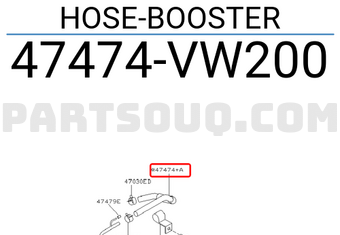 Nissan 47474VW200 HOSE-BOOSTER