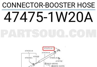 Nissan 474751W20A CONNECTOR-BOOSTER HOSE