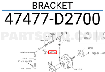 Nissan 47477D2700 BRACKET