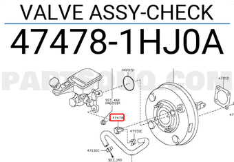 Nissan 474781HJ0A VALVE ASSY-CHECK