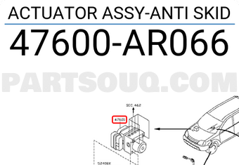 Nissan 47600AR066 ACTUATOR ASSY-ANTI SKID