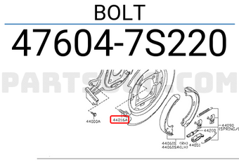 Nissan 476047S220 BOLT