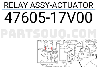 Nissan 4760517V00 RELAY ASSY-ACTUATOR