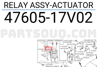 Nissan 4760517V02 RELAY ASSY-ACTUATOR