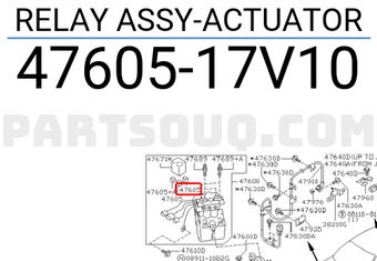 Nissan 4760517V10 RELAY ASSY-ACTUATOR