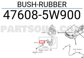 Nissan 476085W900 BUSH-RUBBER