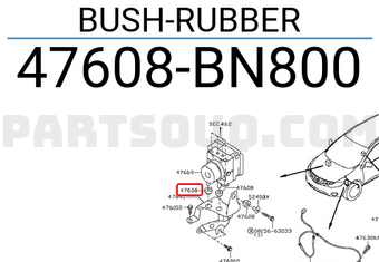 Nissan 47608BN800 BUSH-RUBBER