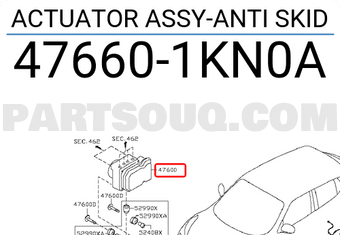 Nissan 476601KN0A ACTUATOR ASSY-ANTI SKID