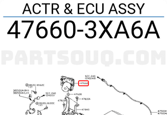 Nissan 476603XA6A ACTR & ECU ASSY