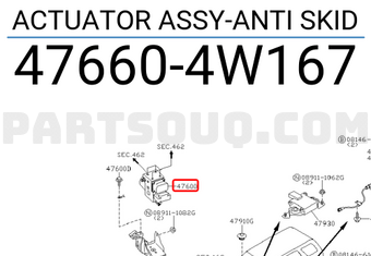 Nissan 476604W167 ACTUATOR ASSY-ANTI SKID