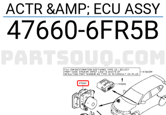 Nissan 476606FR5B ACTR & ECU ASSY