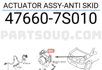 Nissan 476607S010 ACTUATOR ASSY-ANTI SKID