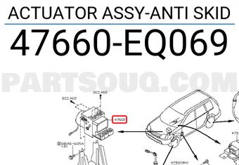 Nissan 47660EQ069 ACTUATOR ASSY-ANTI SKID