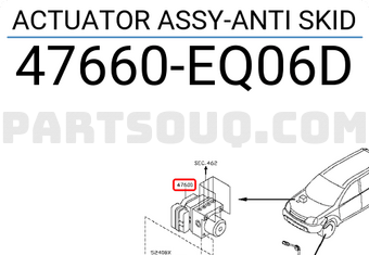 Nissan 47660EQ06D ACTUATOR ASSY-ANTI SKID