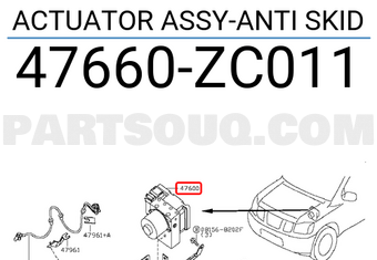 Nissan 47660ZC011 ACTUATOR ASSY-ANTI SKID