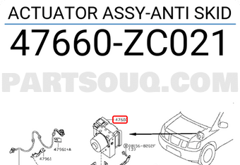 Nissan 47660ZC021 ACTUATOR ASSY-ANTI SKID