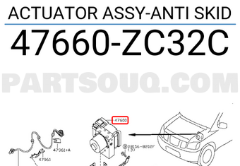Nissan 47660ZC32C ACTUATOR ASSY-ANTI SKID