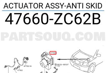 Nissan 47660ZC62B ACTUATOR ASSY-ANTI SKID