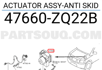 Nissan 47660ZQ22B ACTUATOR ASSY-ANTI SKID