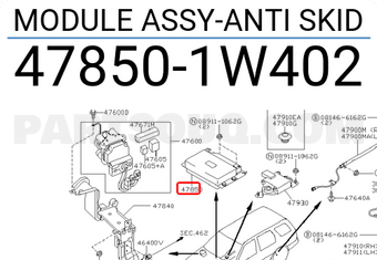 Nissan 478501W402 MODULE ASSY-ANTI SKID