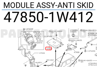 Nissan 478501W412 MODULE ASSY-ANTI SKID