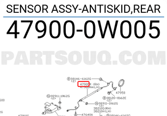 Nissan 479000W005 SENSOR ASSY-ANTISKID,REAR