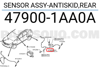 Nissan 479001AA0A SENSOR ASSY-ANTISKID,REAR
