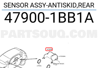 Nissan 479001BB1A SENSOR ASSY-ANTISKID,REAR