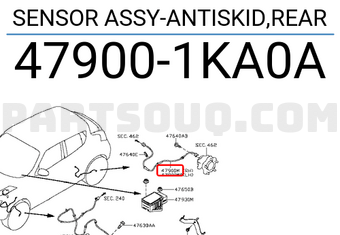 Nissan 479001KA0A SENSOR ASSY-ANTISKID,REAR