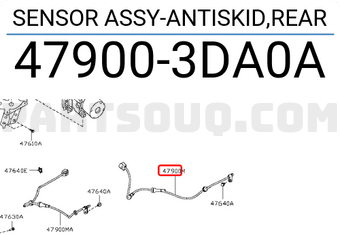 Nissan 479003DA0A SENSOR ASSY-ANTISKID,REAR