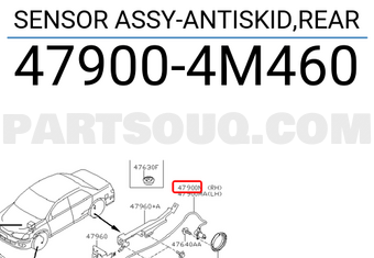 Nissan 479004M460 SENSOR ASSY-ANTISKID,REAR