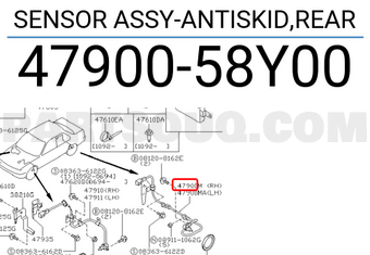 Nissan 4790058Y00 SENSOR ASSY-ANTISKID,REAR