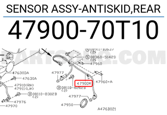 Nissan 4790070T10 SENSOR ASSY-ANTISKID,REAR