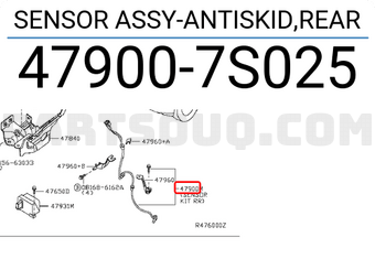 Nissan 479007S025 SENSOR ASSY-ANTISKID,REAR