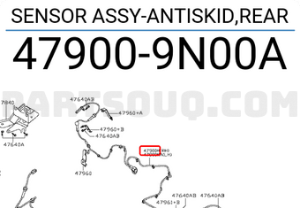 Nissan 479009N00A SENSOR ASSY-ANTISKID,REAR