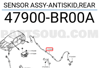 Nissan 47900BR00A SENSOR ASSY-ANTISKID,REAR