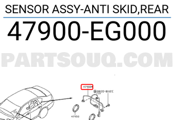 Nissan 47900EG000 SENSOR ASSY-ANTI SKID,REAR
