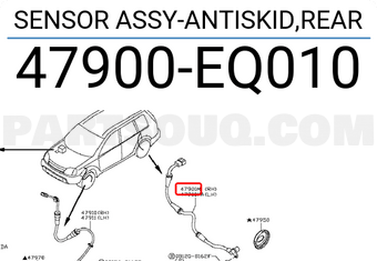 Nissan 47900EQ010 SENSOR ASSY-ANTISKID,REAR