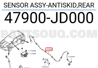 Nissan 47900JD000 SENSOR ASSY-ANTISKID,REAR